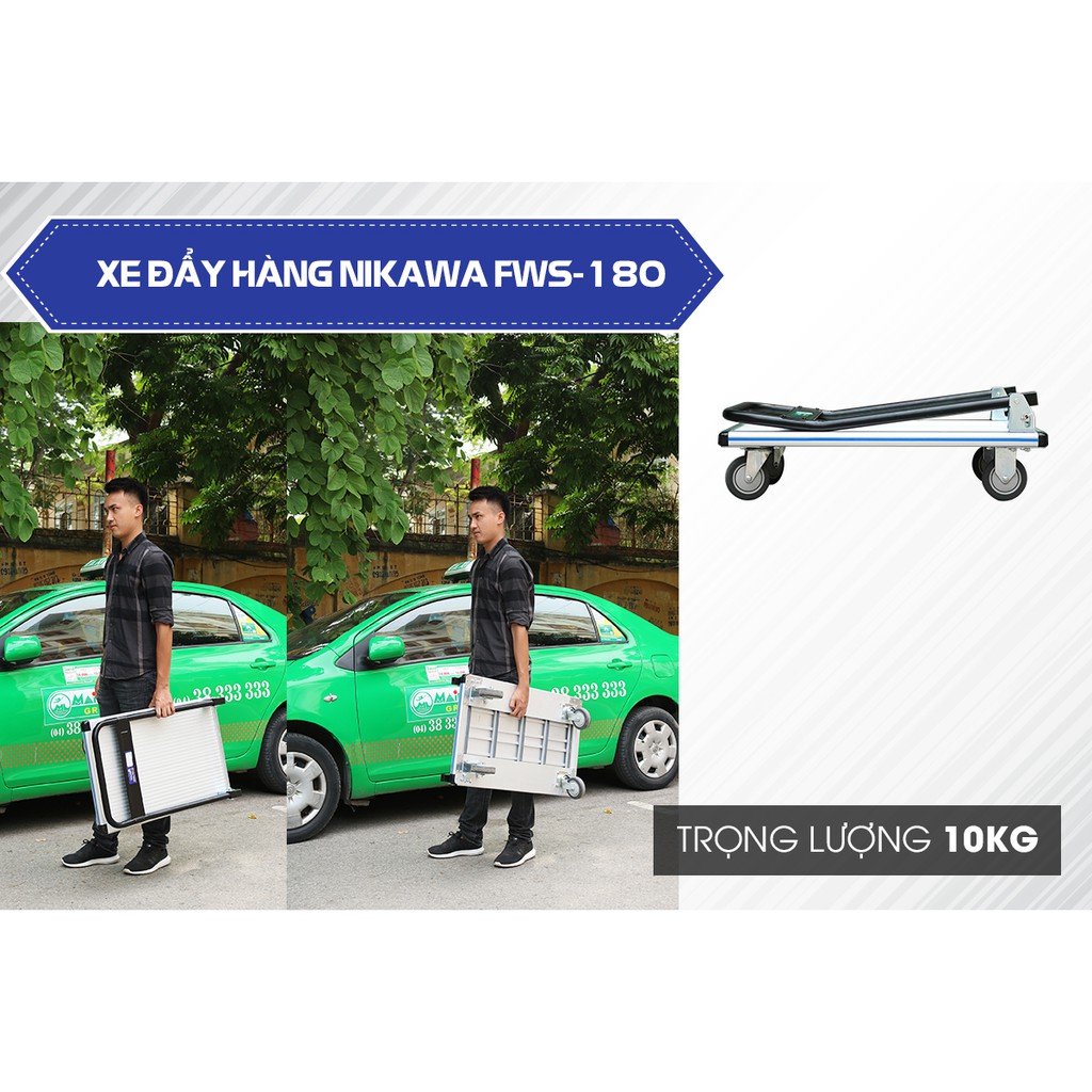 Xe đẩy hàng nhôm Nikawa FWS-180