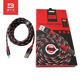 Cáp sạc nhanh micro usb byz bc090m dài 3m