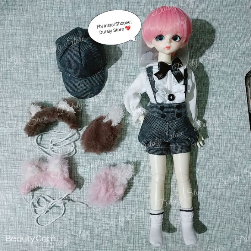 BJD 1/6 - Set 04 phụ kiện đuôi cáo, tai cáo/mèo cho búp bê bjd1/6