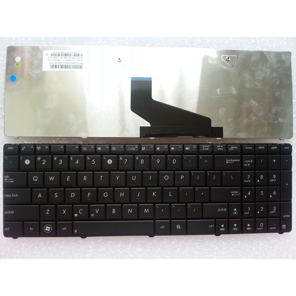 (KEYBOARD) BÀN PHÍM LAPTOP ASUS K53 (CÁP THẲNG) dùng cho K53S K53BE K53BR K53BY K53TA K53TK K53U K53Z (Cáp thẳng)