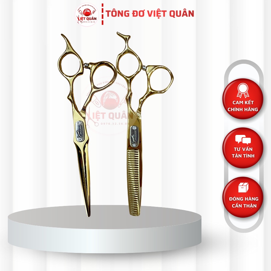 Bộ kéo cắt tóc nam chuyên nghiệp nhập khẩu cao cấp Jaguar A4