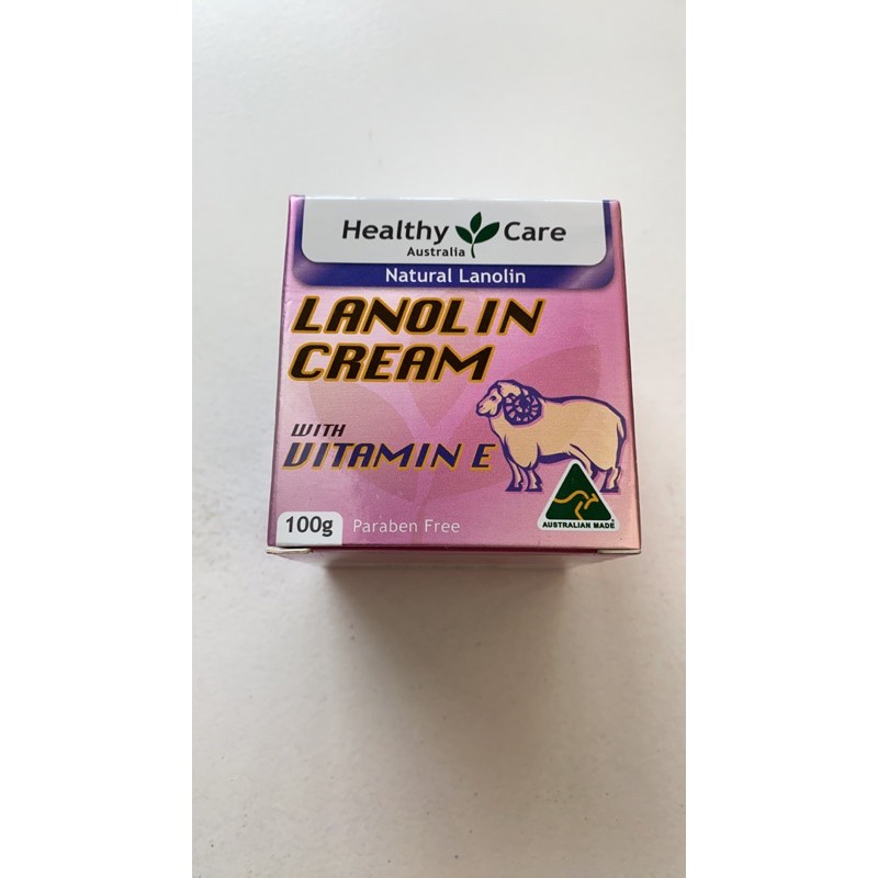 Kem nhau thai cừu Lanolin Cream 100g Healthy Care Vitamin E, Primrose Oil, Grape Seed, Sheep Placenta có Bill Chemist