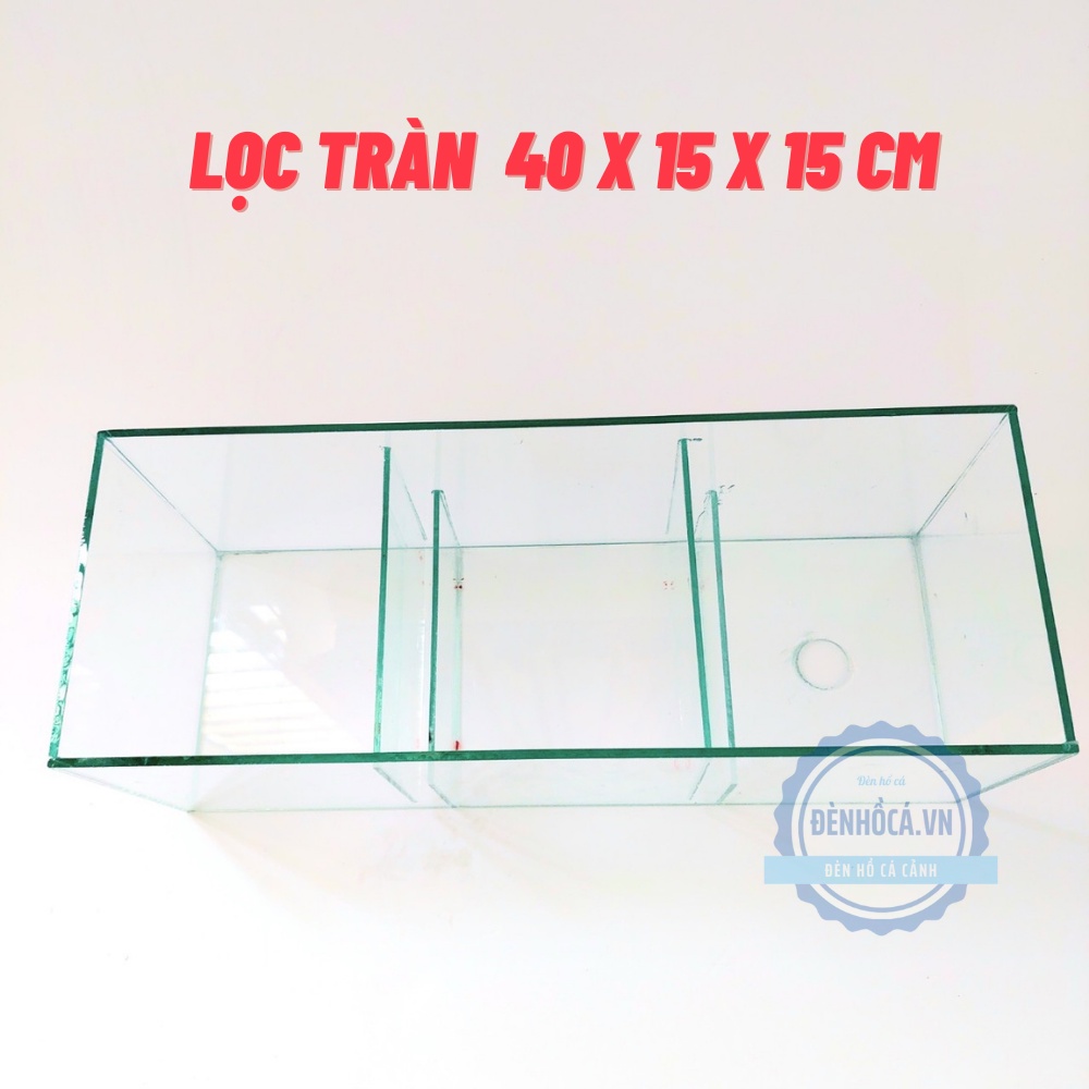 Lọc tràn bể cá bằng KÍNH 40cm cho hồ cá hồ thủy sinh