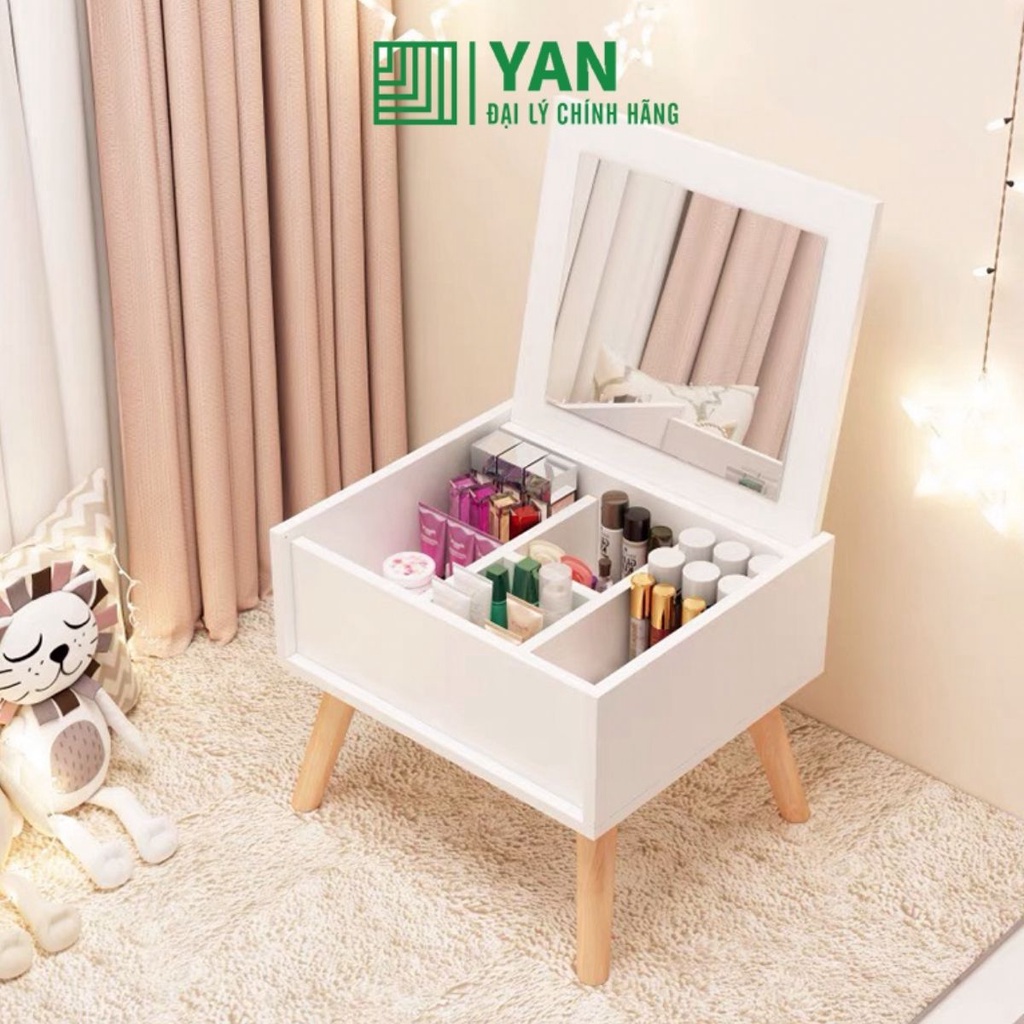 Bàn trang điểm bàn phấn có ngăn đựng kết hợp kệ tab đầu giường - gp152