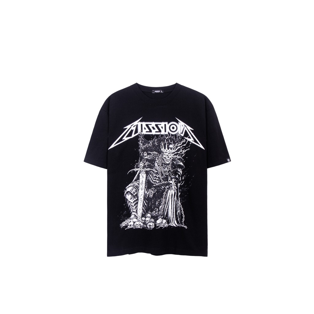 Áo Thun Mission Màu Đen Chất Liệu Cotton Thoáng Mát