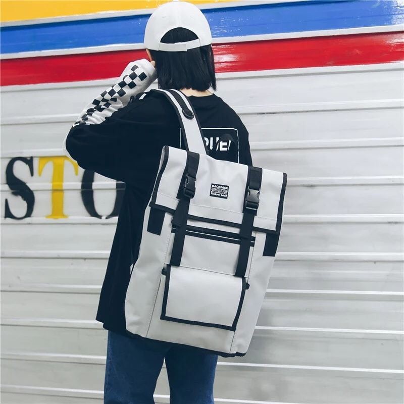 túi máy tính xách tay cho nữ BALO ULZZANG BASIC ( chống nước ) ( 2 khoá nhựa đen song song) - B09 | BigBuy360 - bigbuy360.vn