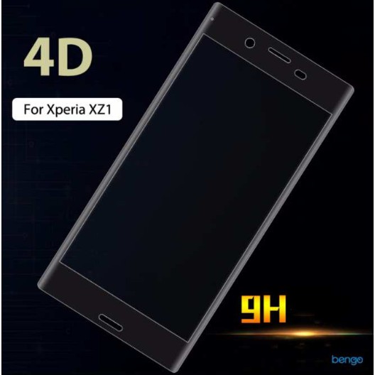 Kính Full Màn 4D cho Sony XZ1 Tặng ốp dẻo Silicon SM