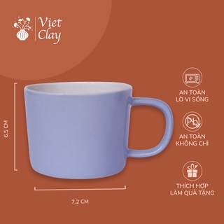 Cốc sứ dễ thương, ly uống trà màu sắc pastel, mang phong cách cổ điển