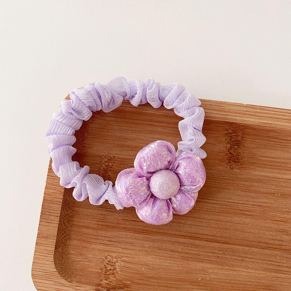 Dây Cột Tóc Cao Su Bọc Vải In Họa Tiết Hoa Đáng Yêu Hợp Thời Trang Cho Nữ
