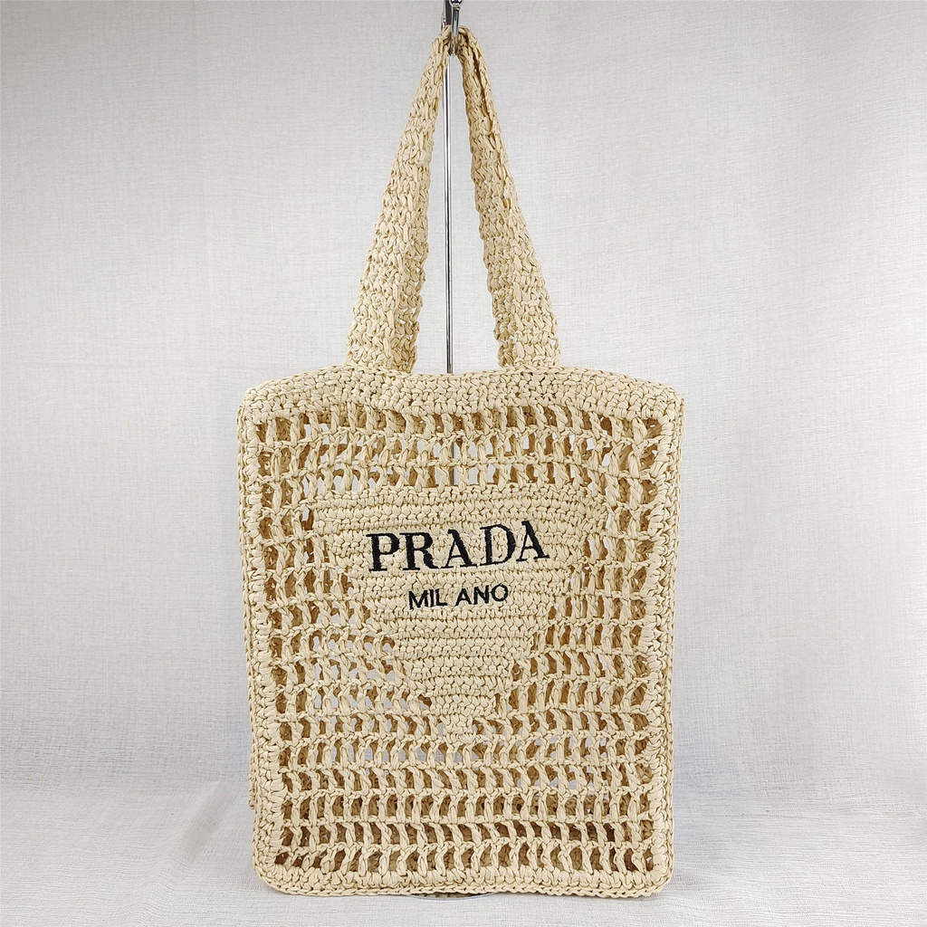 Túi Xách Đan Lát In Chữ Thời Trang Nữ Tính