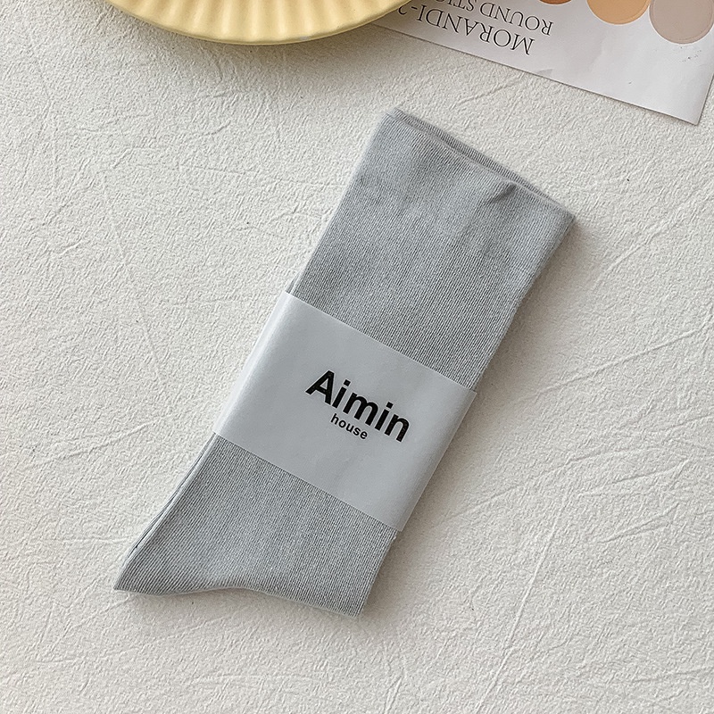 Vớ Cotton Cổ Cao Màu Sắc Kẹo Ngọt Phong Cách Hàn Quốc Nhật Bản Thời Trang Cho Nữ