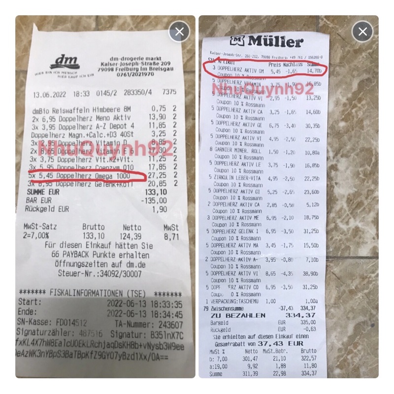 Viên uống dầu cá Omega-3 . 1000 Doppel herz Hộp 80v