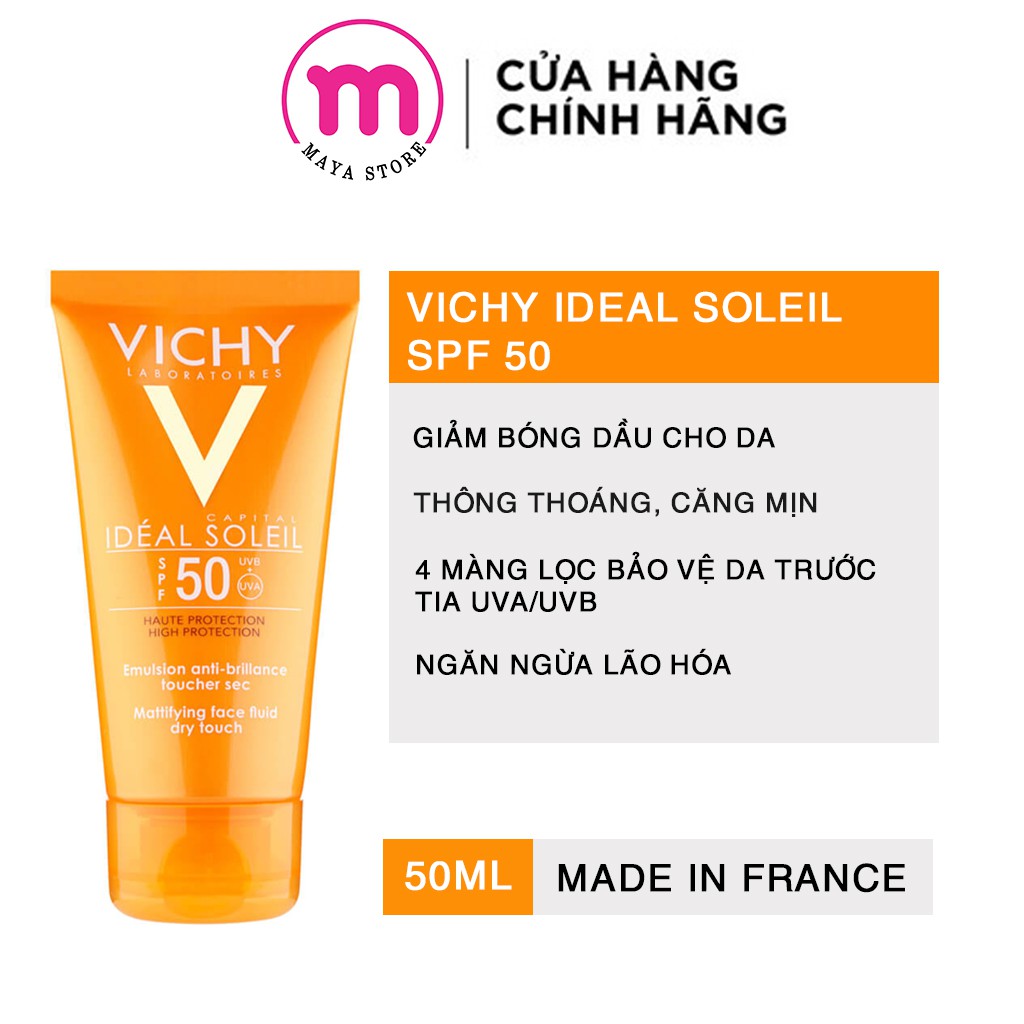 Kem chống nắng Vichy Emulsion Ideal Soleil SPF50 50ml