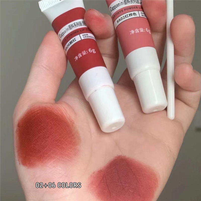 Son Môi Dưỡng Ẩm Chống Nước Lâu Phai 6 Màu Sắc Tùy Chọn