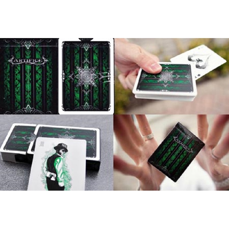 Bộ Bài Xanh Lá Ellusionist Artifice Playing Cards, Thẻ Sưu Tập USPCC, Trò Chơi Thẻ Ma Thuật, Đạo Cụ Ảo Thuật Cho Nhà Ảo Thuật