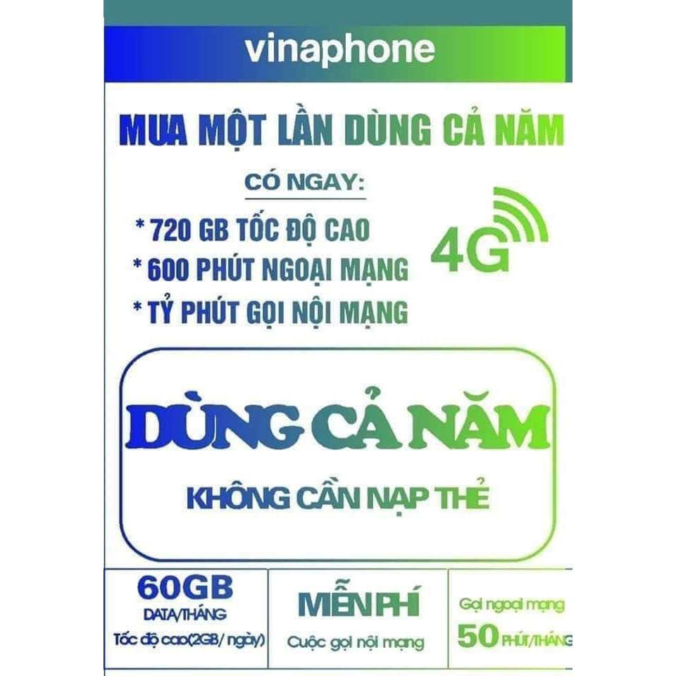 SIM 4G - VD89 12T trọn gói 1 Năm ( DATA + GỌI MIỄN PHÍ CẢ NĂM ) Không Cần Nạp Tiền - Bảo Hành 12 Tháng