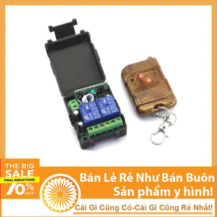 BỘ THU HỌC LỆNH RF 2 KÊNH 12V TAY PHÁT