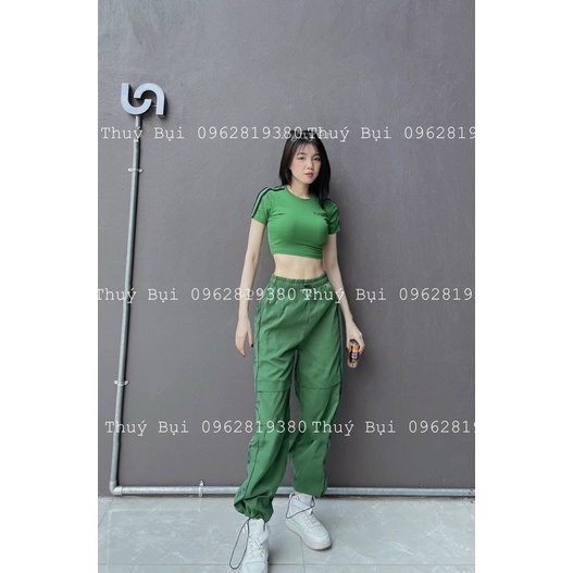 SÉT BỘ THỂ THAO CROPTOP FUNOFF CỘC TAY FULL SIZE LT01