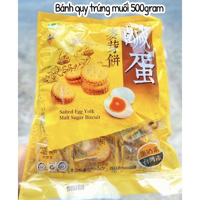 BÁNH QUY TRỨNG MUỐI TÁCH LẺ - túi 500gr