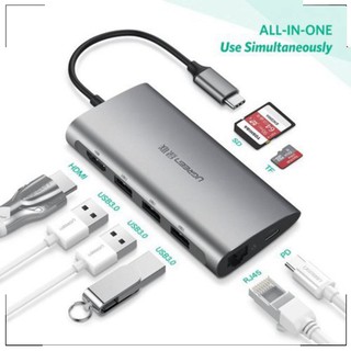 CÁP UGREEN 8 IN 1 USB-C HUB MULTI-PORT TYPE C ADAPTER (50538)  ✪ 𝐌𝐚𝐜𝐛𝐨𝐨𝐤𝐬𝐭𝐨𝐫𝐞𝟗