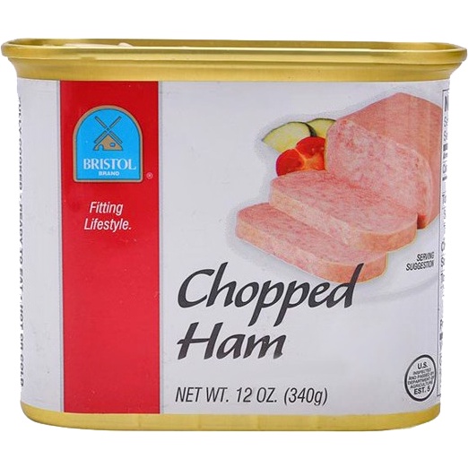 Thịt Hộp Bristol Chopped Ham 7NgayShop 340g Nhập Khẩu Mỹ Date 2026, Thịt hộp xắt nhỏ Chopped Ham hương vị thịt heo