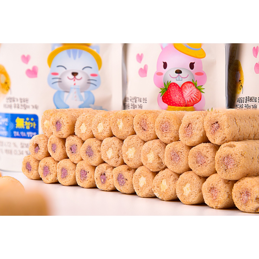 Bánh cuộn mini ăn dặm Ildong Hàn Quốc Ayiyum - vị Việt quất dành cho bé