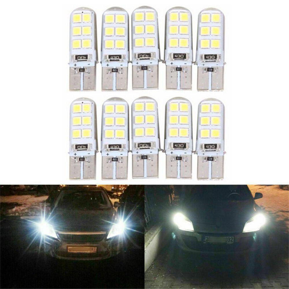 Bộ 10 Đèn LED Silicone 12V 12SMD 1210 COB Cho Biển Số Xe Hơi