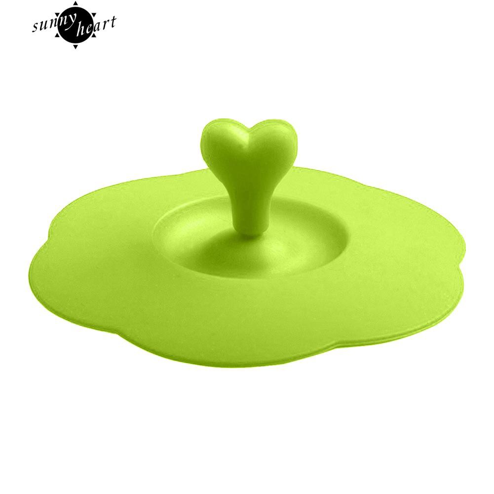 Nắp đậy cốc nước có tay cầm hình trái tim chống bụi có thể tái sử dụng