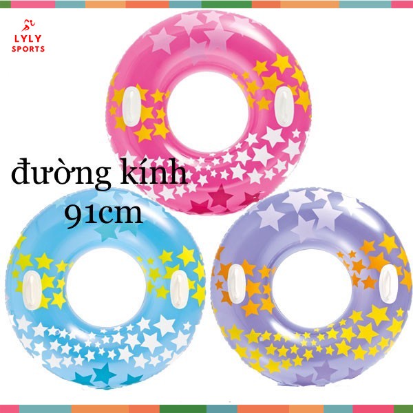 Phao Tròn 91cm dành cho trẻ em và người lớn cao cấp, nhiều màu sắc họa tiết nổi bật bắt mắt - LYLYSPORTS