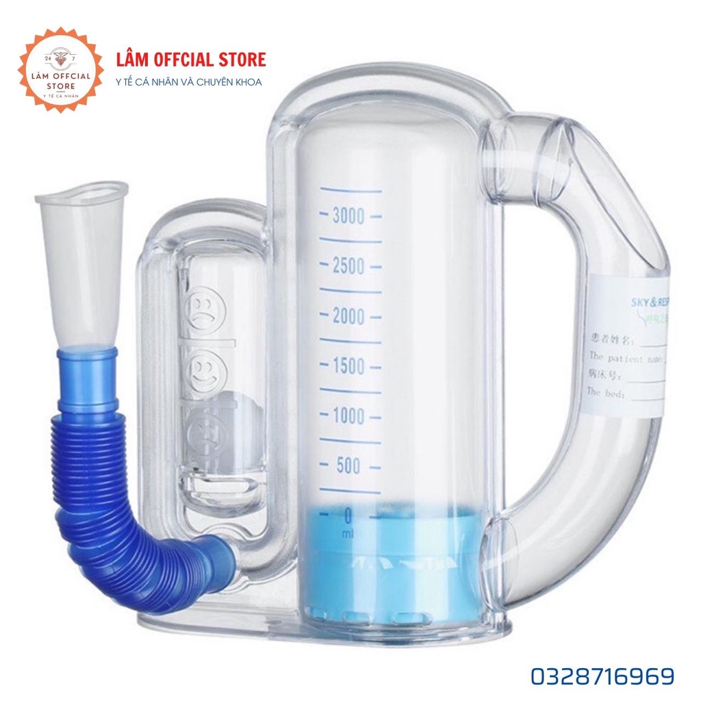 Dụng cụ tập thở, dụng cụ hỗ trợ thở BIOHEALTH VIS 01 phục hồi chức năng phổi của ÚC DCTVIS1
