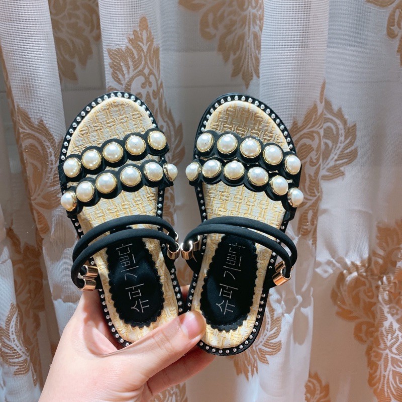 Dép Sandal cho bé gái - dép sandal đính đá siêu xinh phong cách hàn quốc hàng cao cấp dành cho bé gái 1-5 tuổi