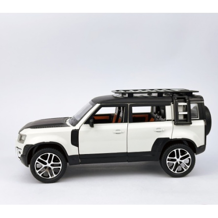 Mô hình xe ô tô Land Rover Defender tỉ lệ 1:24 kim loại hãng CHEZHI oto đồ chơi bé trai vỏ sắt trưng bày o to SUV mini