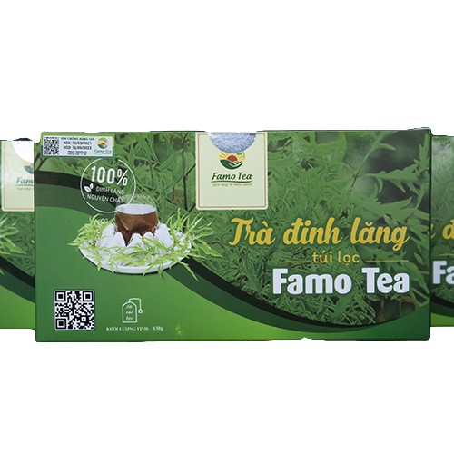 [CHÍNH HÃNG] Trà Đinh Lăng Famo Tea túi lọc- Hoạt huyết dưỡng não, hỗ trợ điều trị rồi loạn tiền đình, mất ngủ