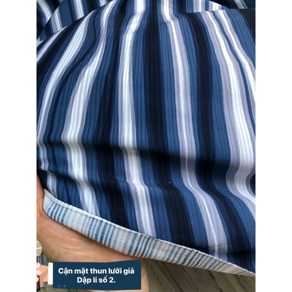 Vải thun lưới giả dập li ( Hàng Hàn may không sợ lộ)