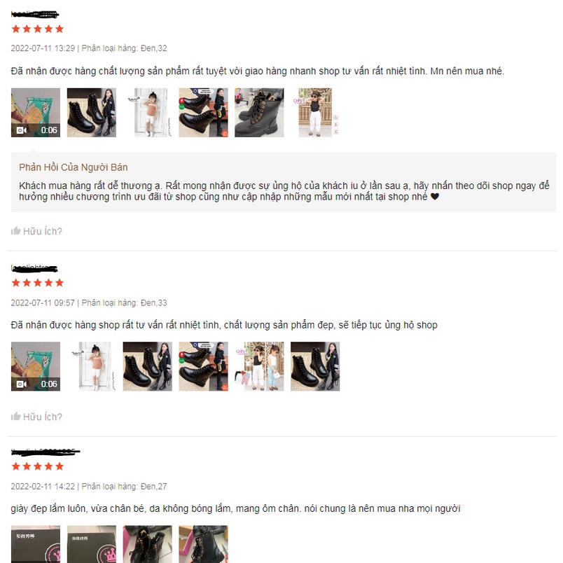 Giày boot cho bé gái bé trai da mềm đế êm nhẹ size 27-37 màu Đen phong cách Anh Martin cổ cao - Bốt trẻ em đẹp rẻ 2023