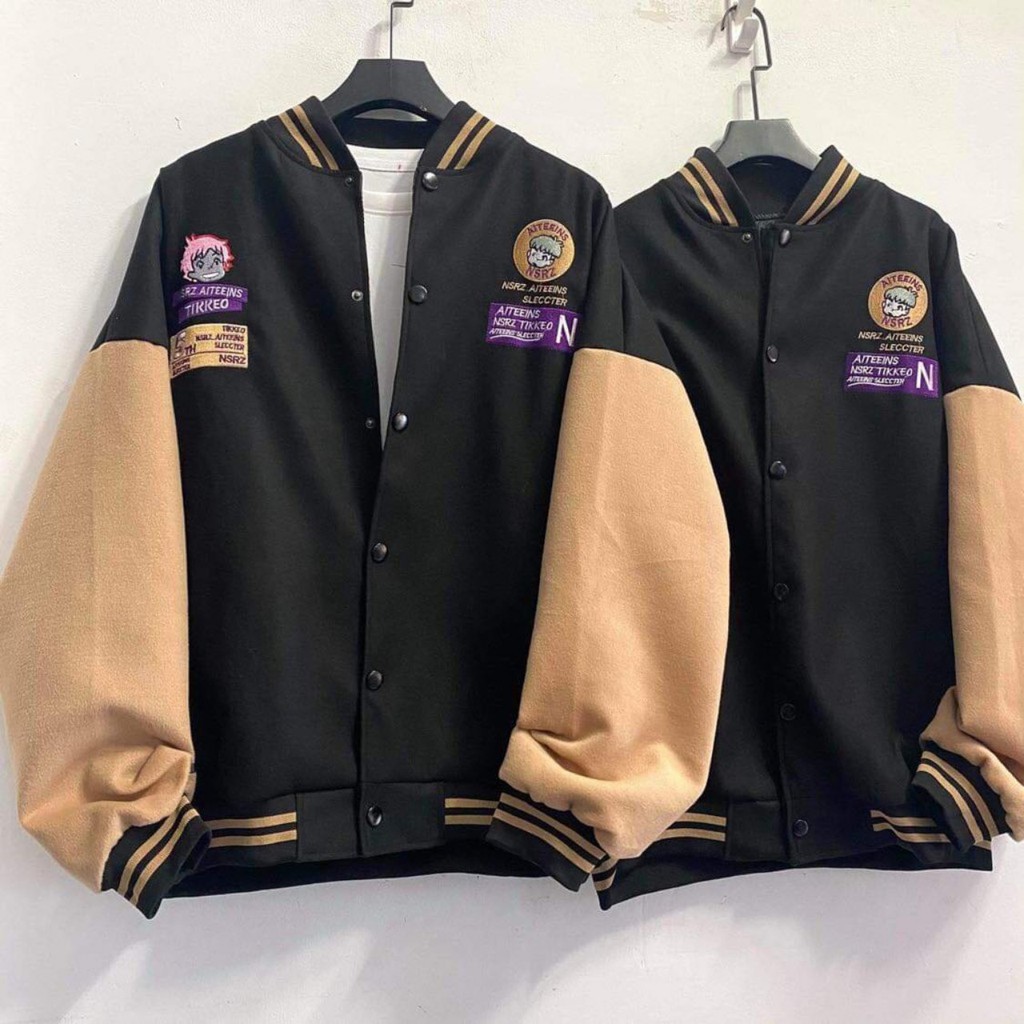 ÁO KHOÁC BOMBER DẠ NHUNG THÊU