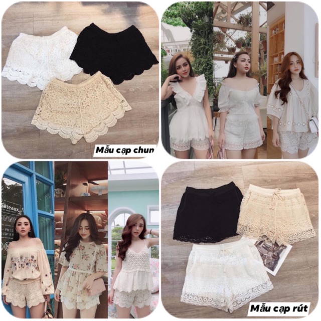 Quần ren đi biển