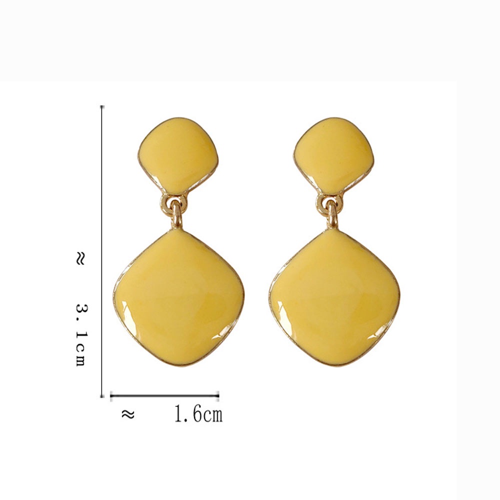 AROMA Women Girls Dangle Earrings Elegant Ear Studs Earrings Trendy Gift Geometric Pendant Fashion Korean Street Style Clip Earrings/Multicolor