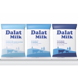 Sữa bịch dalat Milk có đường, ít đường , nguyên chất