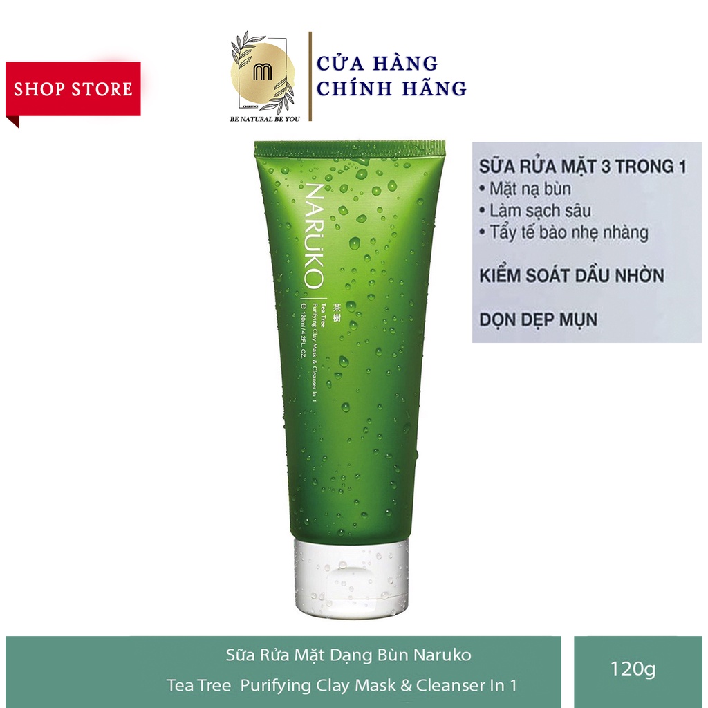 Sữa Rửa Mặt Naruko Tea Tree Purifying Clay Mask 120g