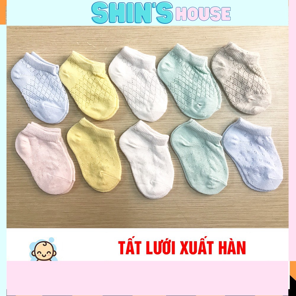 Set 5 Đôi Tất Lưới Xuất Hàn Cho Bé Trai, Bé Gái (3 tháng- 2 tuổi)