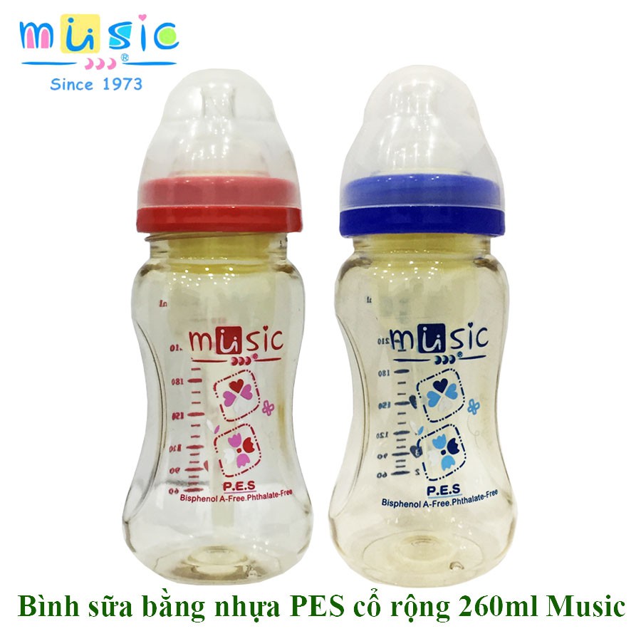 BÌNH SỮA NHỰA CỔ RỘNG NHỰA PES CÓ VAN THỐNG KHÍ CỦA MUSIC