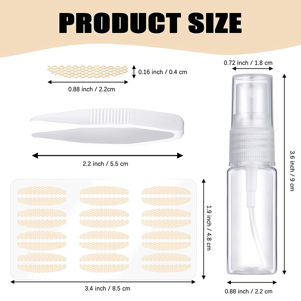 Set 120 cặp miếng dán kích mí vô hình chống thấm nước thoáng khí chuyên dụng