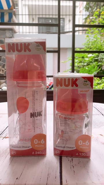 Bình sữa NUK Premium Choice+ thủy tinh 240ml núm ti S1 - M