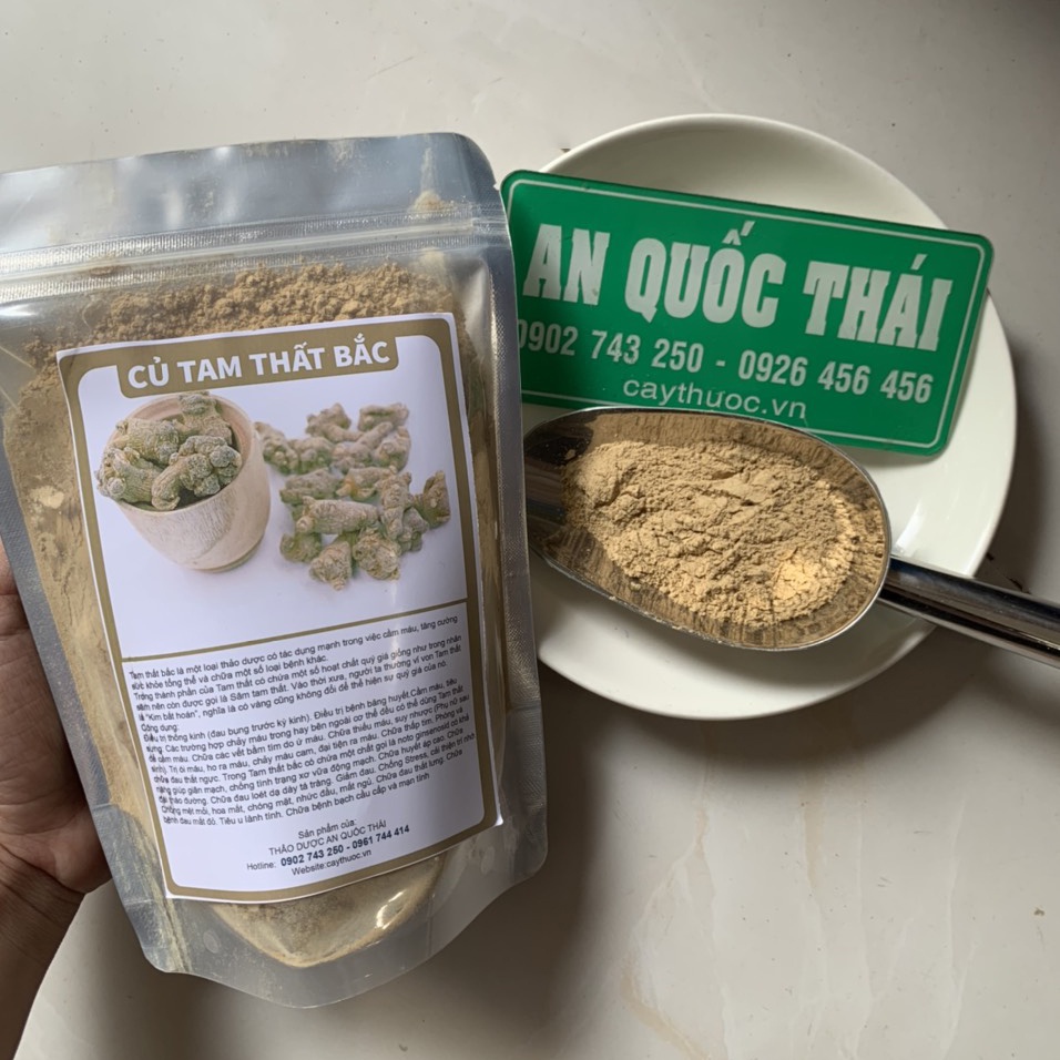 Bột Tam Thất Bắc 100g Nguyên Chất, Phòng Ngừa Ung Thư, Bồi Bổ Cơ Thể