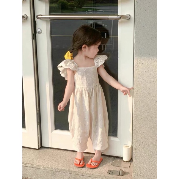JUMPSUIT HỞ LƯNG HÀN QUỐC CHO BÉ GÁI