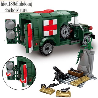 Bộ lắp ráp Lego Army Xe cứu thương Sembo 101271