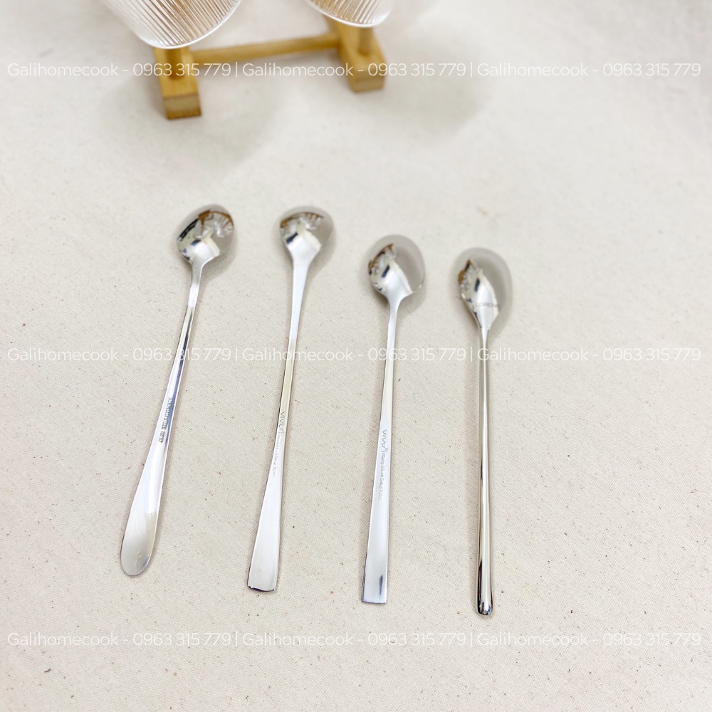 Thìa cà phê, muỗng cafe, thìa dài uống trà inox 304 cao cấp xuất khẩu Châu Âu | Galihomecook TeaSpoon BH30-31-32-33