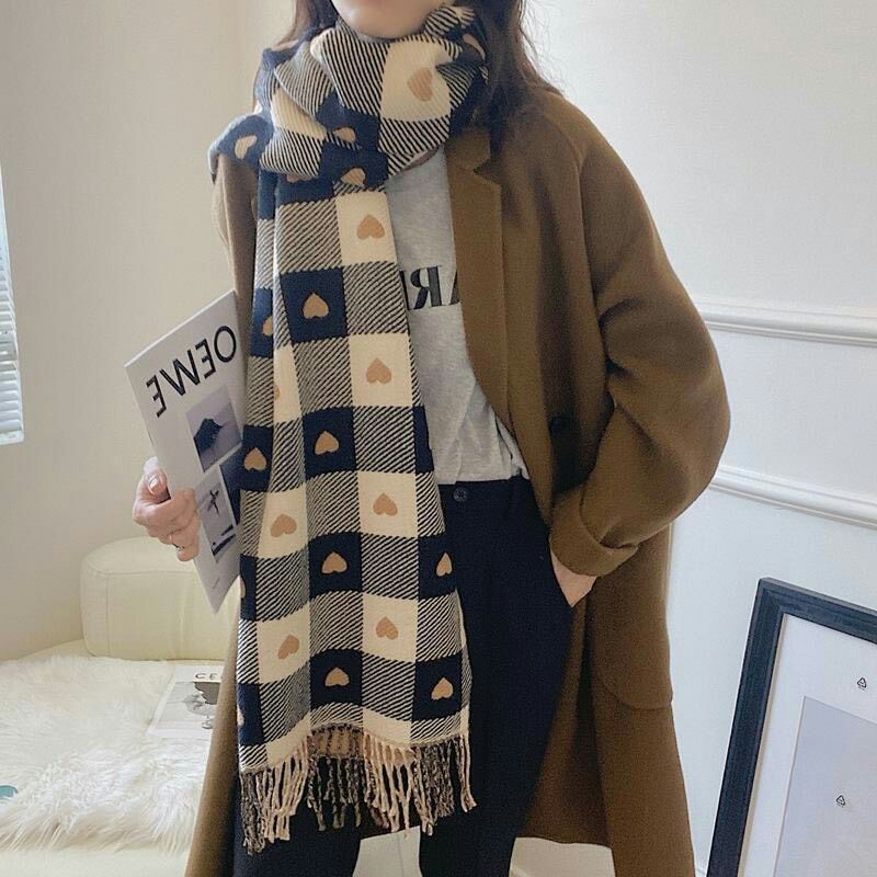 Khăn choàng hình tim đáng yêu KT 65*180cm