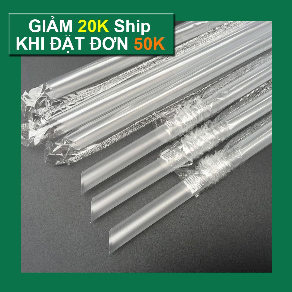 Ống Hút Nhựa Trà Sữa - Trà Trái Cây - Cà Phê - Có Màng Bọc